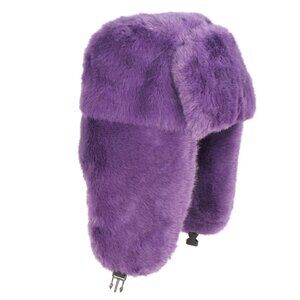 Winter Trapper Hat Fuzzy Fluffy Windproof Ear Flaps Unisex Cold Weather